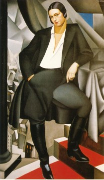 ラ・サール公爵夫人の肖像画 1925年 現代タマラ・デ・レンピッカ Oil Paintings